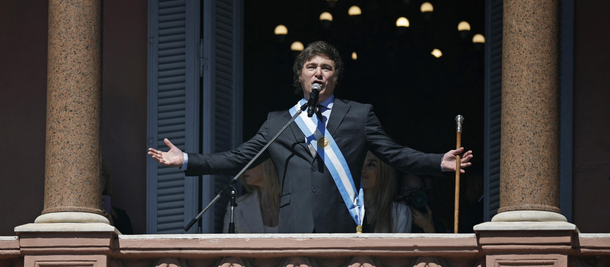 Javier Milei, presidente de Argentina, el día de su investidura el 10 de diciembre de 2023