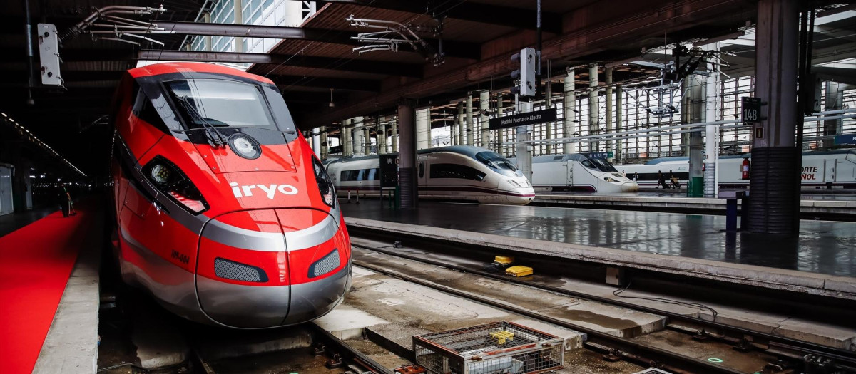 Tren de la operadora ferroviaria Iryo.