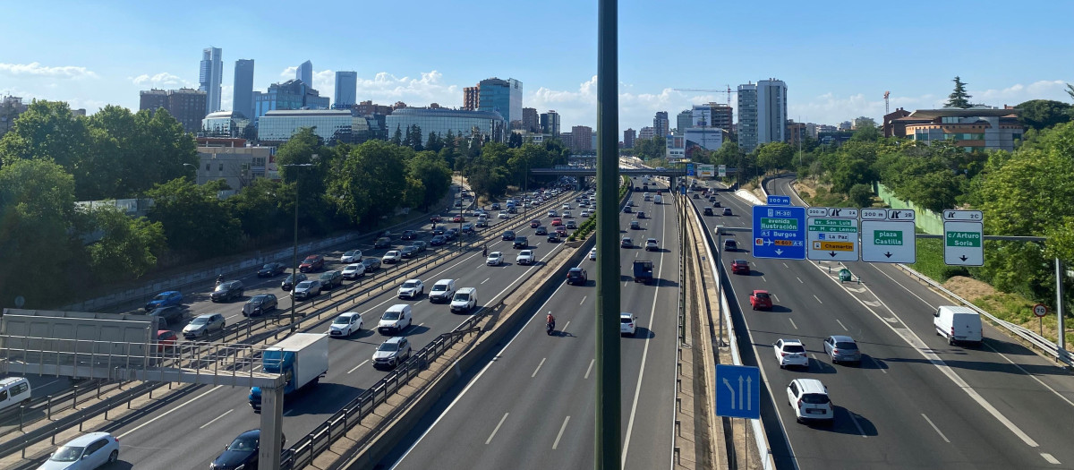 La M-30 a cielo abierto en Madrid