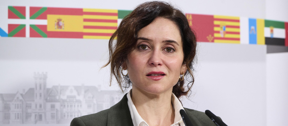 La presidenta de la Comunidad de Madrid, Isabel Díaz Ayuso, en la Conferencia de Presidentes