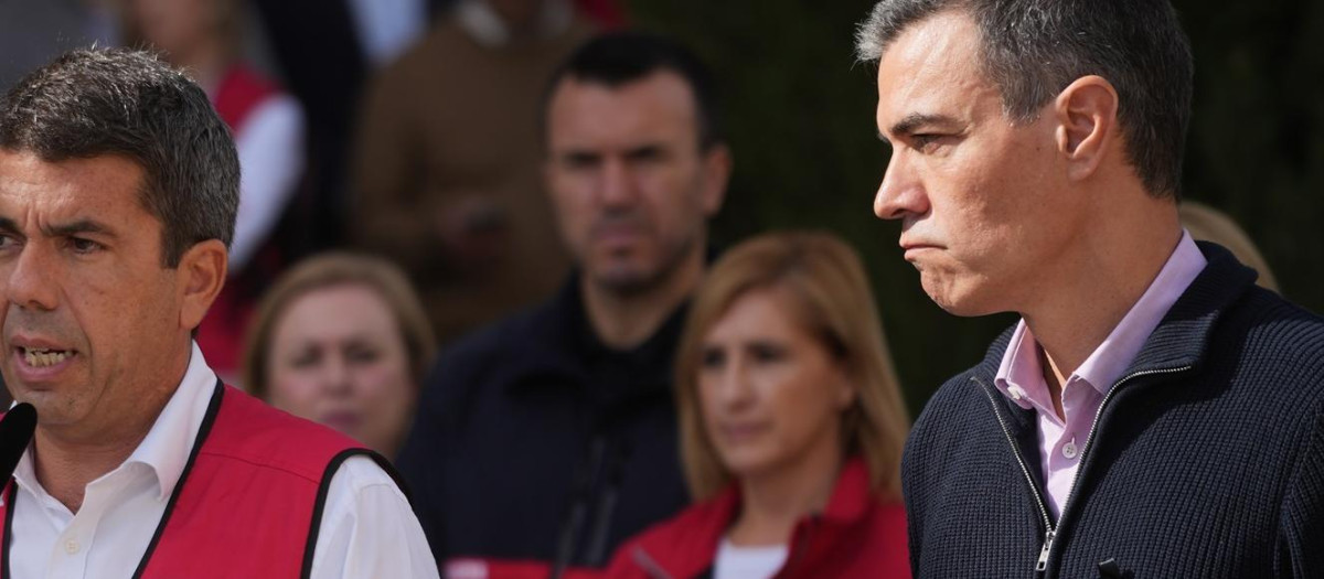 Carlos Mazón y Pedro Sánchez, en su visita al CECOPI el pasado 31 de octubre