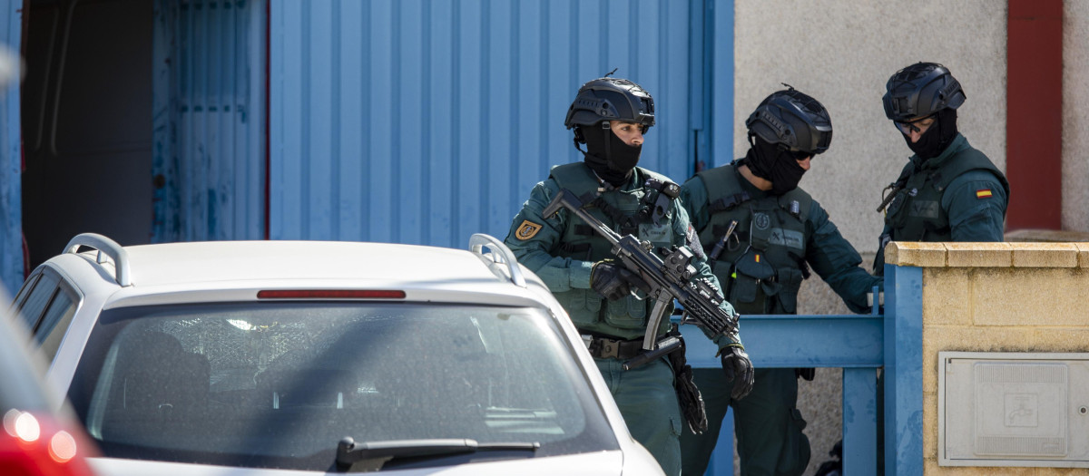 Imagen de archivo de un operativo de la Guardia Civil contra el narcotráfico en la provincia de Huelva
