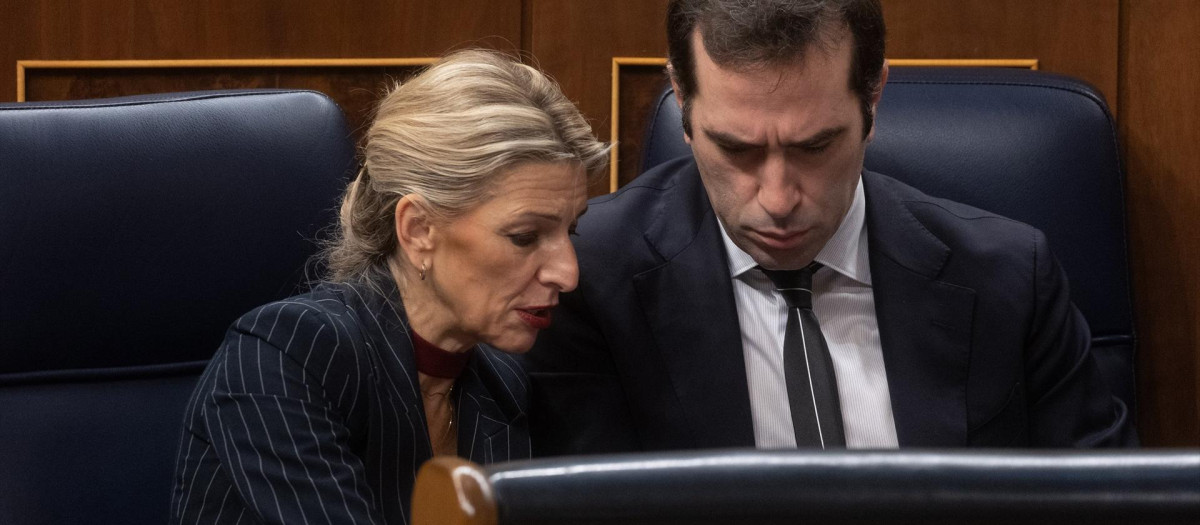 Yolanda Díaz y Carlos Cuerpo.