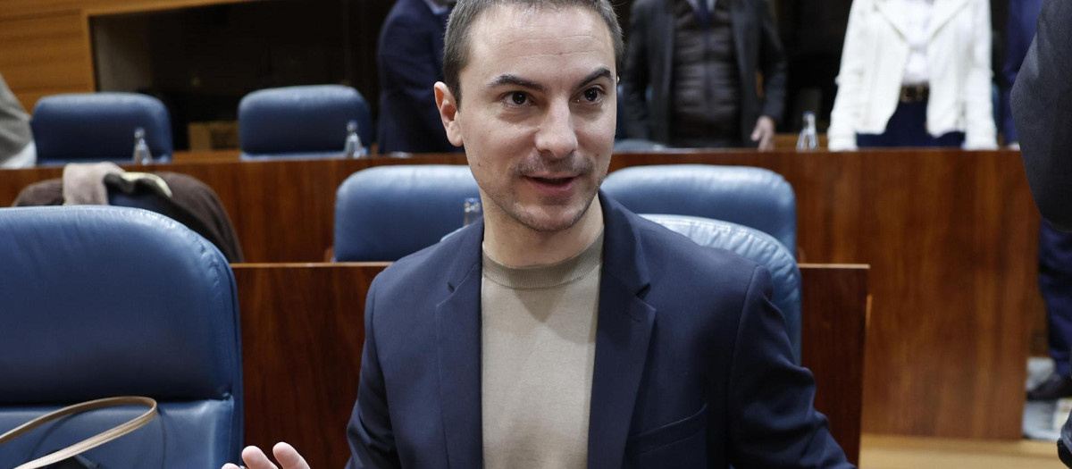 El diputado socialista Juan Lobato, ex secretario del PSOE Madrid y ex portavoz socialista en el parlamento madrileño