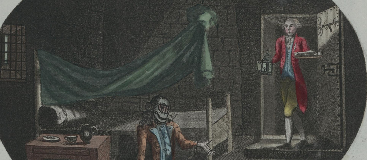 El hombre de la máscara de hierro. Grabado anónimo