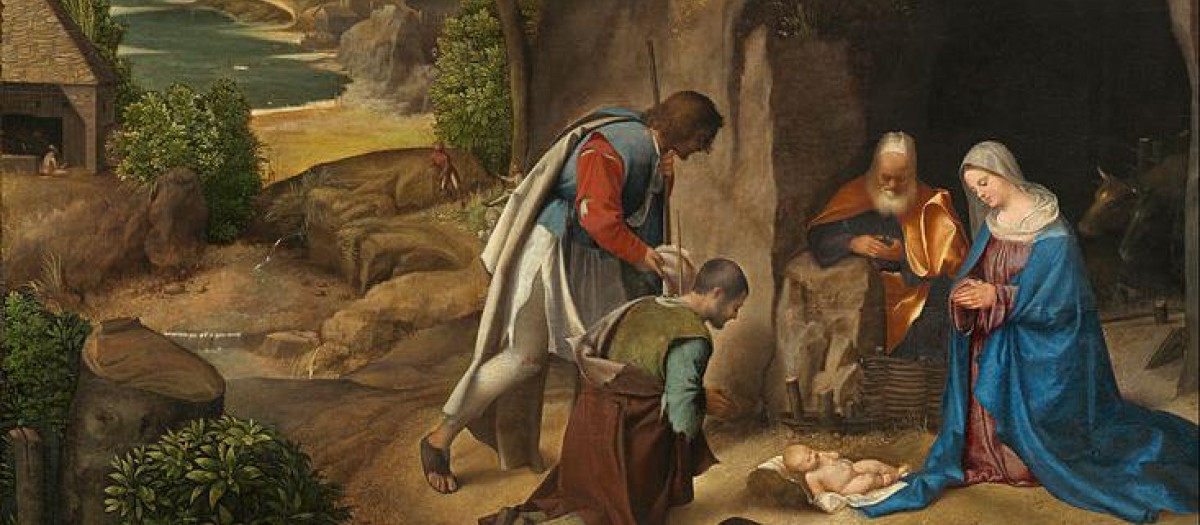 La Adoración de los Pastores por Giorgione