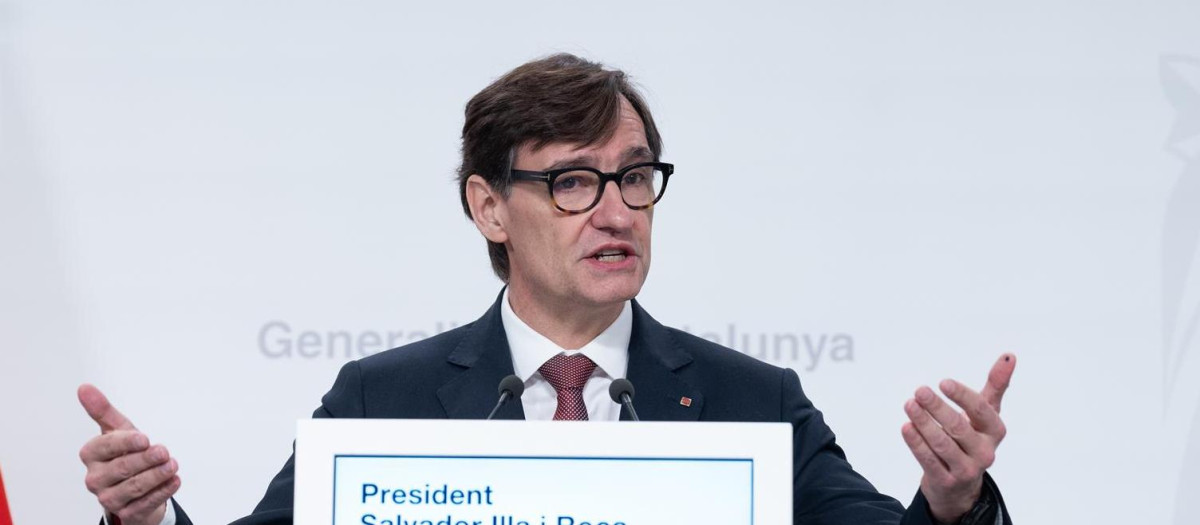 El presidente de la Generalitat durante su comparecencia para presentar el plan de gobierno