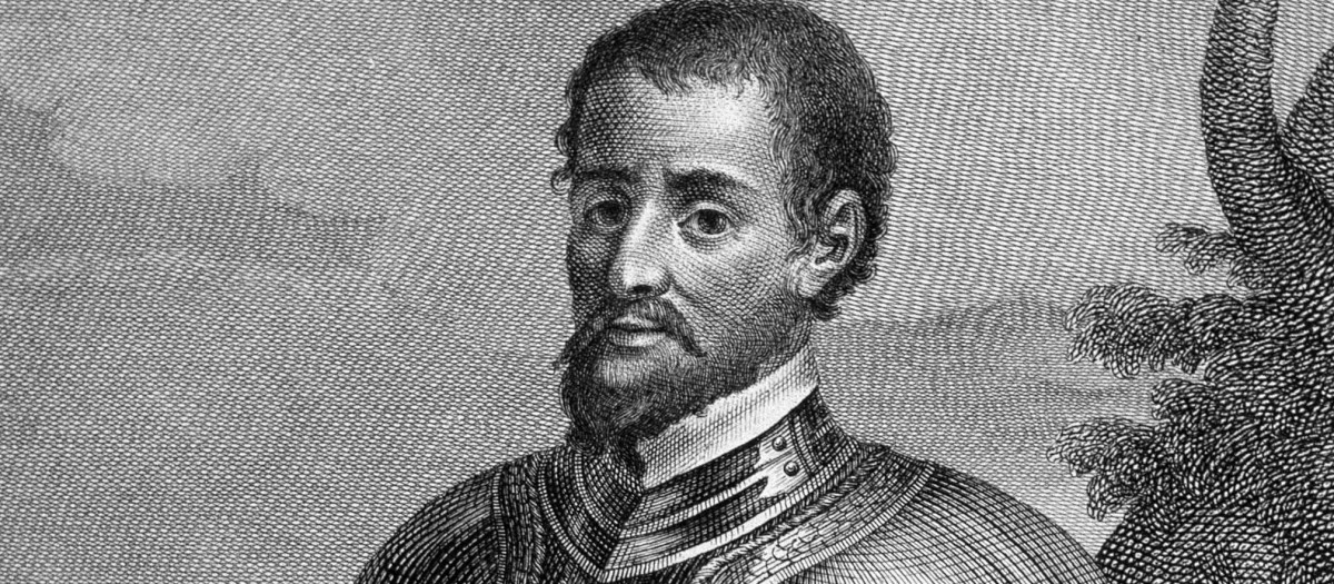 Retrato del conquistador español Hernando de Soto