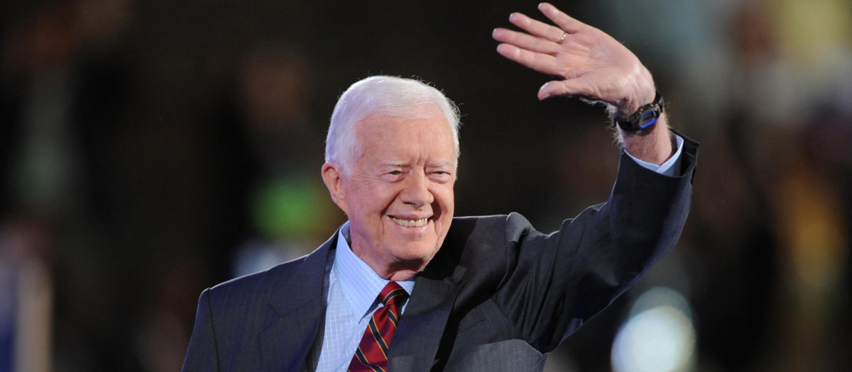 El expresidente de EE.UU. Jimmy Carter en la Convención del Partido Demócrata de 2008 en Denver