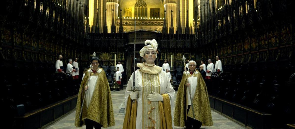 Un momento de la representación del 'Canto de la Sibila' en la Catedral de Barcelona, en una imagen de archivo