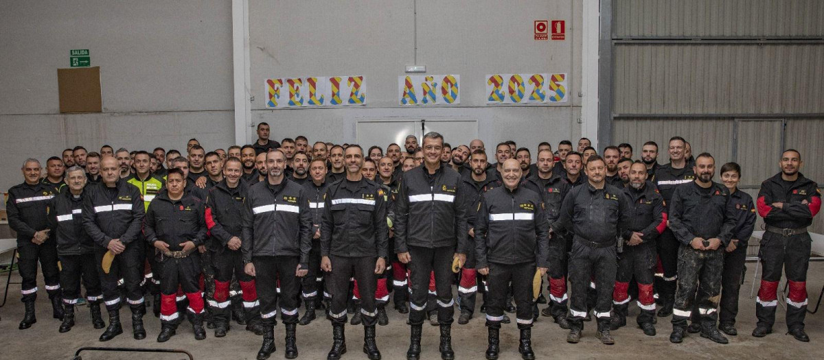 Integrantes de la Unidad Militar de Emergencias desplazados hasta Valencia