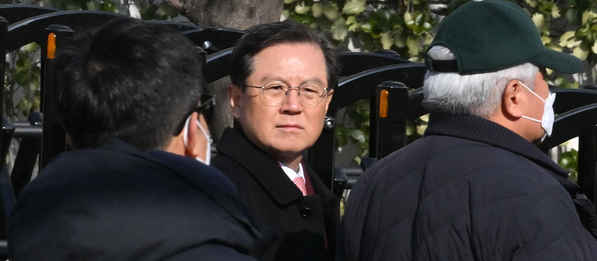 Yoon Kap-keun, abogado del presidente suspendido de Corea del Sur durante el intento de arresto en su domicilio