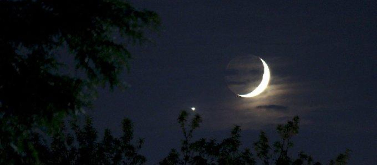 Momento en el que la Luna y Venus pudieron ser visibles juntos en el año 2023