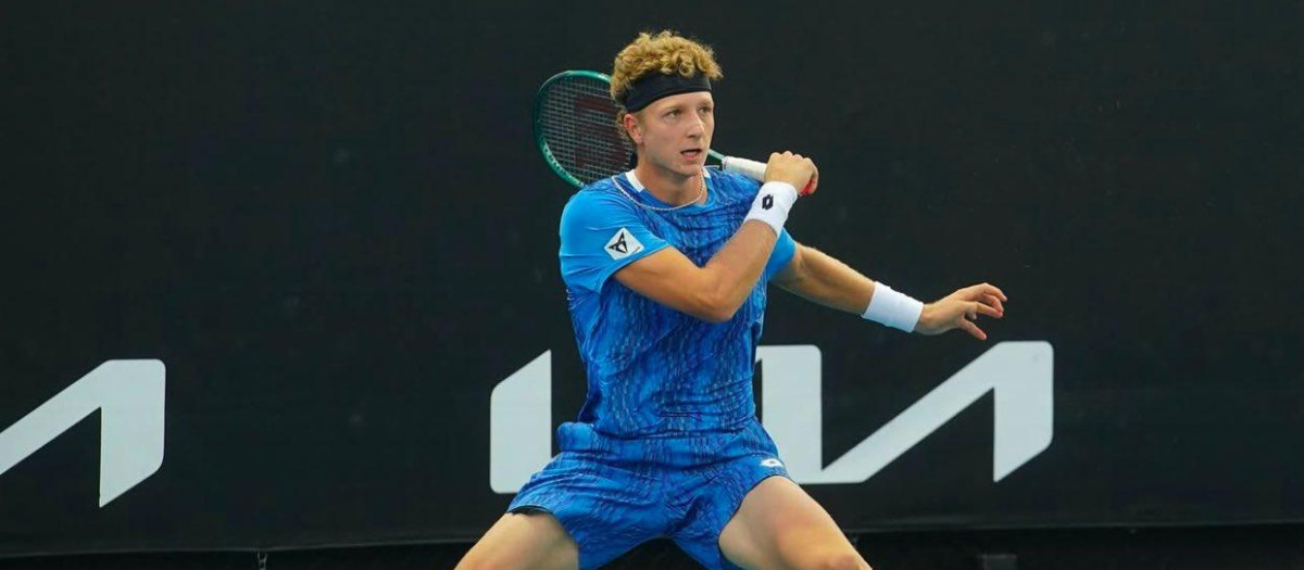 Martín Landaluce, durante la fase previa del Open de Australia