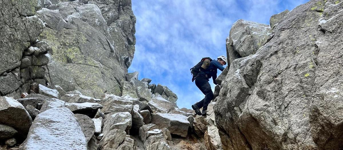 Jaime, alpinista aficionado, durante una escalada