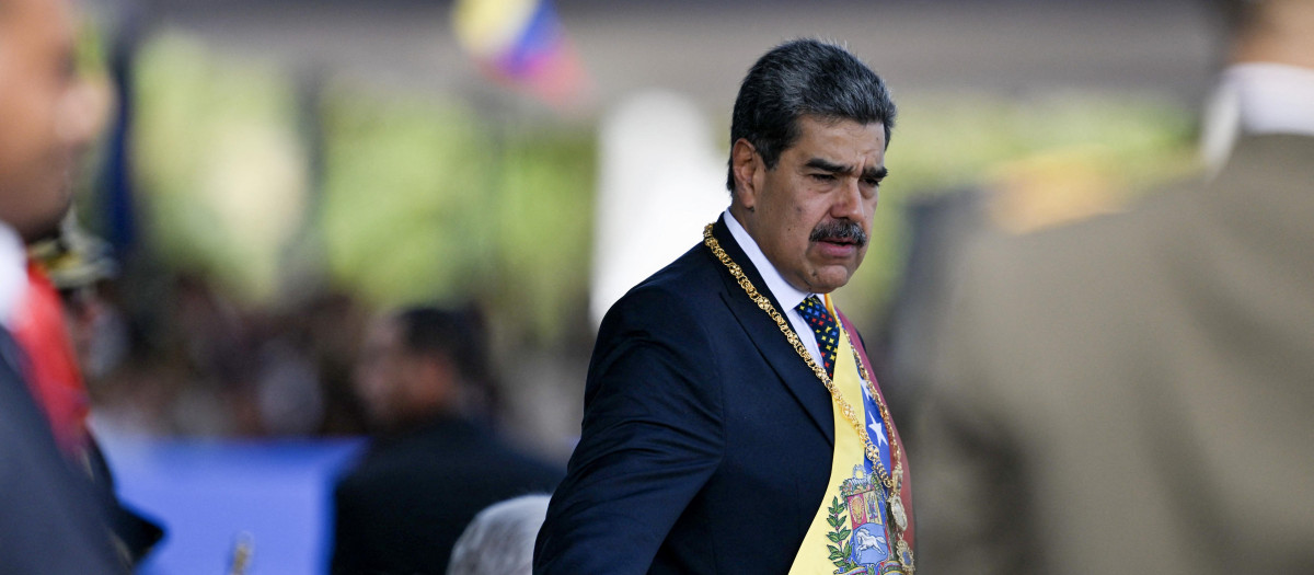 Nicolás Maduro, ayer tras jurar el cargo