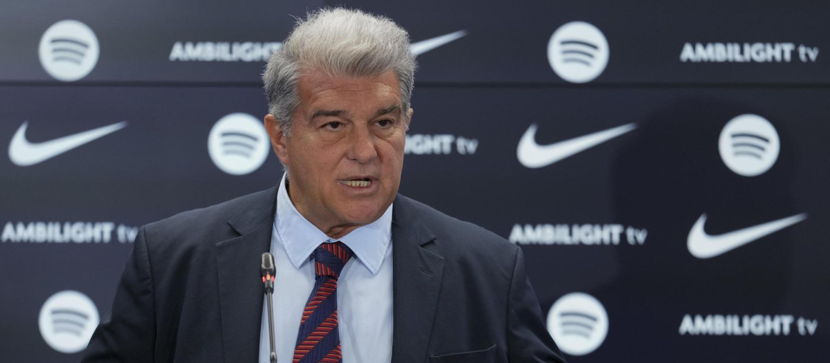 Joan Laporta defendió su gestión en rueda de prensa