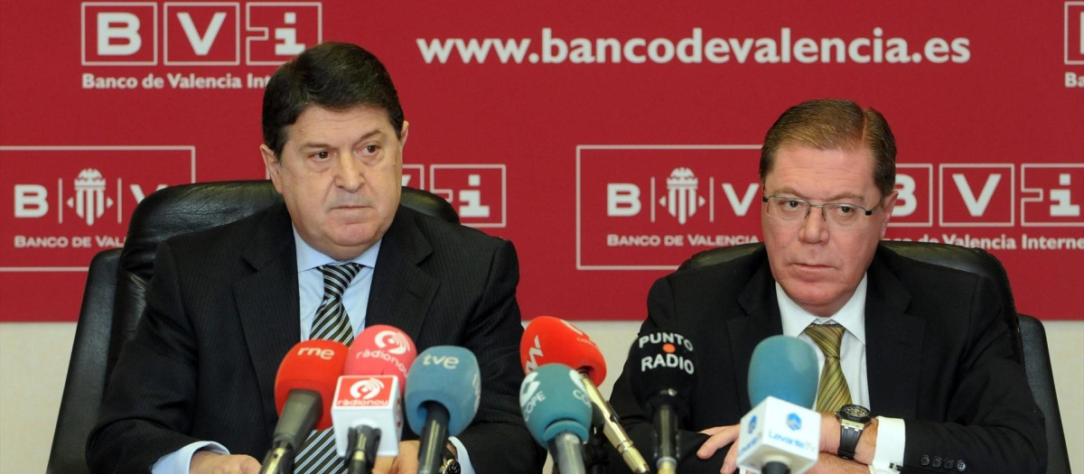 José Luis Olivas (a la izquierda) y Domingo Parra, en una imagen de archivo

BANCO DE VALENCIA
28/1/2011
