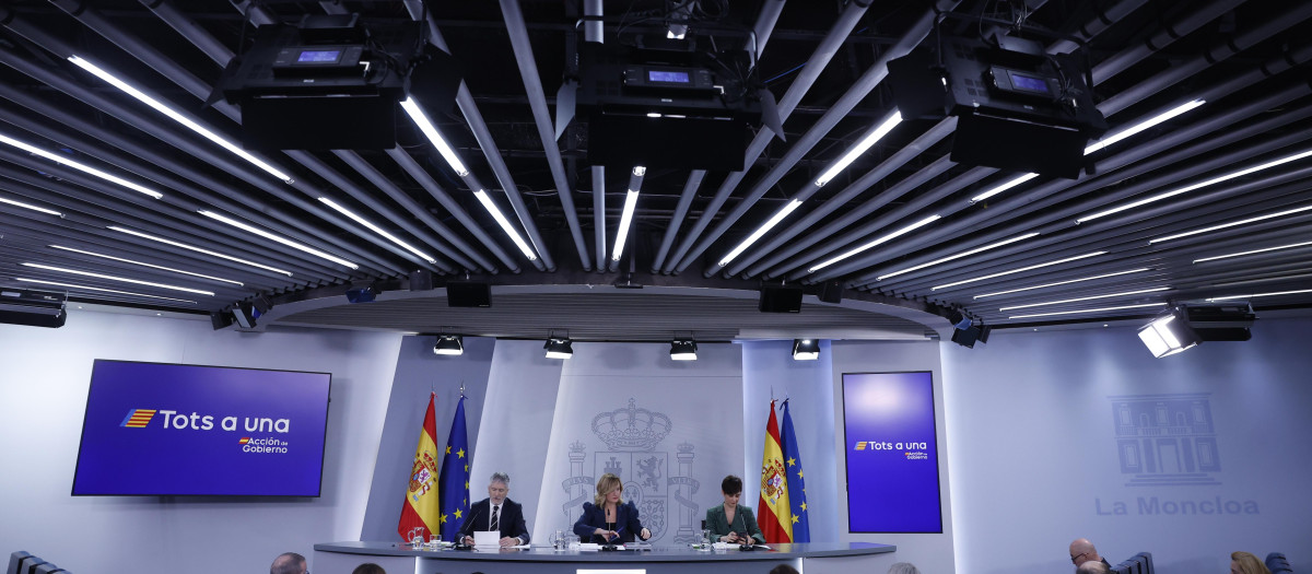 La rueda de prensa de este martes en la Moncloa
