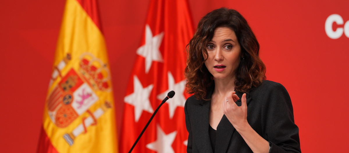 Isabel Díaz Ayuso durante el Consejo de Gobierno