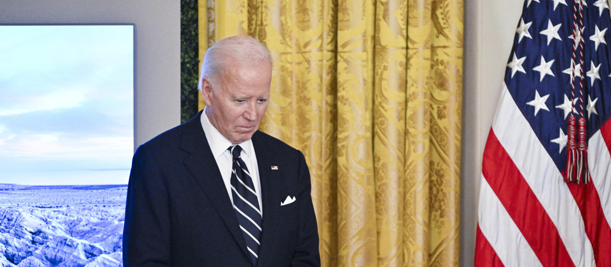 El presidente de Estados Unidos, Joe Biden, en la Sala Este de la Casa Blanca en Washington, DC