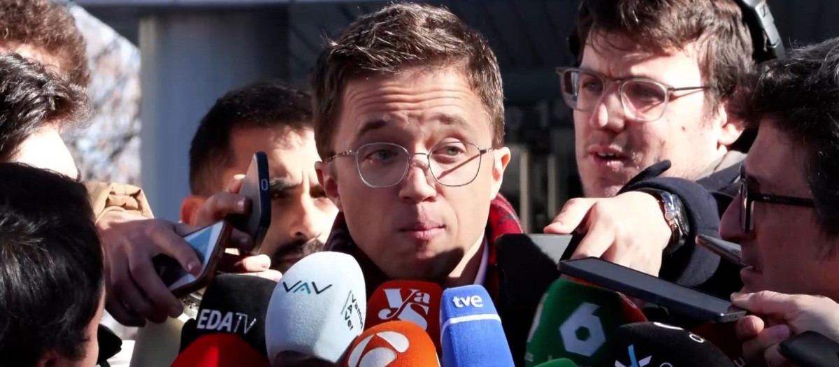 Declaraciones de Iligo Errejón a la puerta de los juzgados