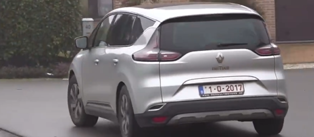 Imagen de la matrícula trasera del coche de Junqueras y Puigdemont
