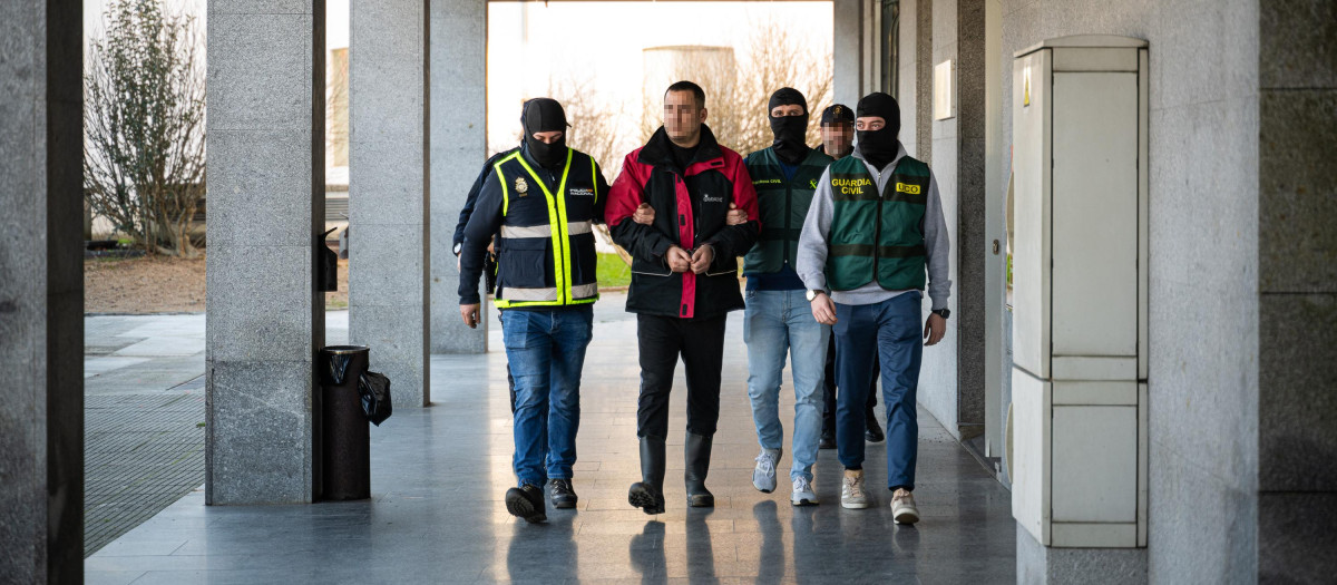 Decretada prisión para los siete albaneses que introducían 1.100 kilos de cocaína en Galicia