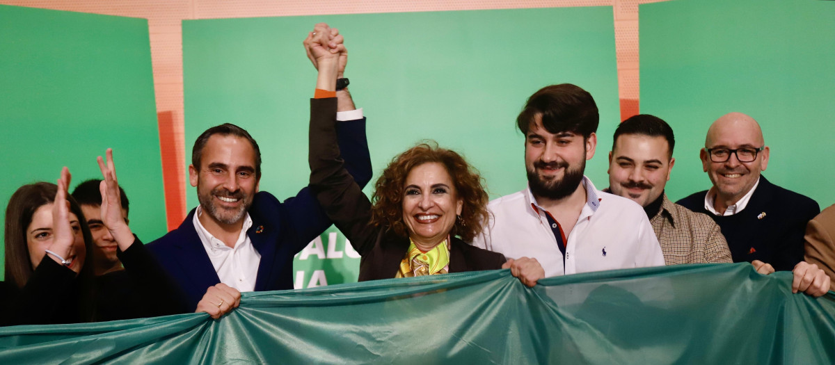 La próxima secretaria general del PSOE andaluz, María Jesús Montero, este viernes en un acto con la militancia en Málaga