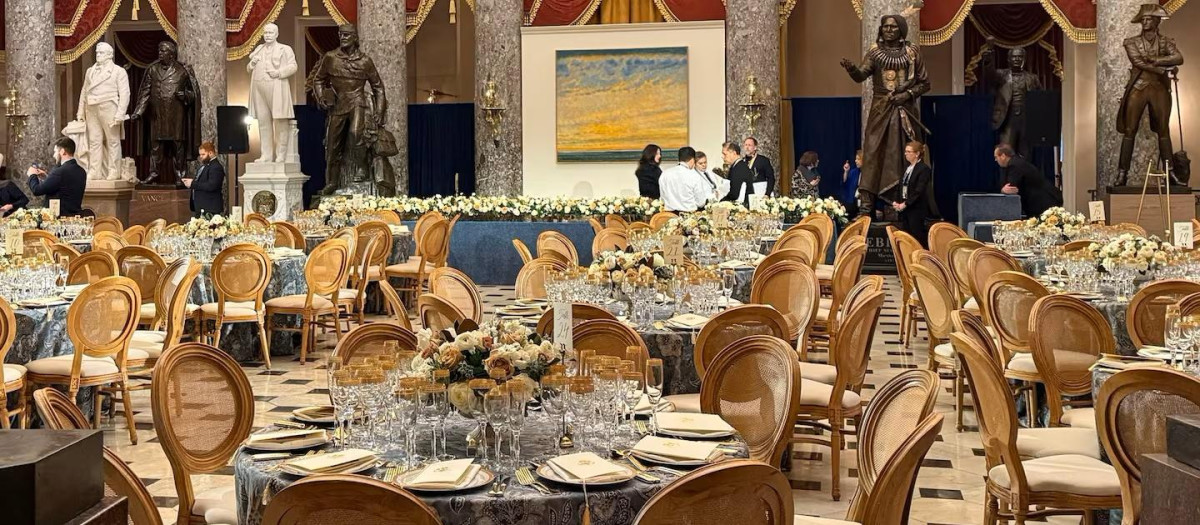Comida en el Statuary Hall del Capitolio