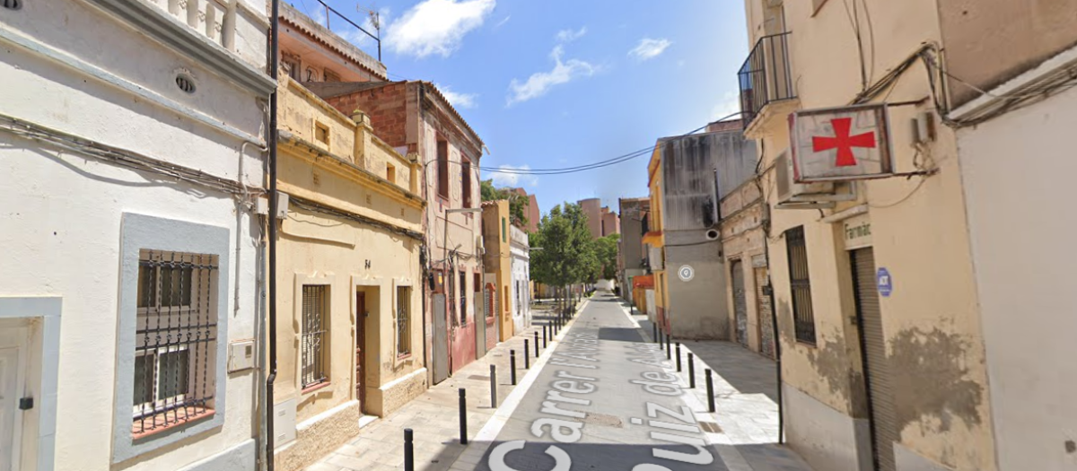 Vista de la calle Aviador Ruiz de Alda de Barcelona, a la que el Ayuntamiento quiere cambiarle el nombre