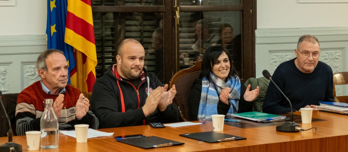 La alcaldesa de Ripoll y líder de Aliança Catalana, este jueves en el pleno municipal