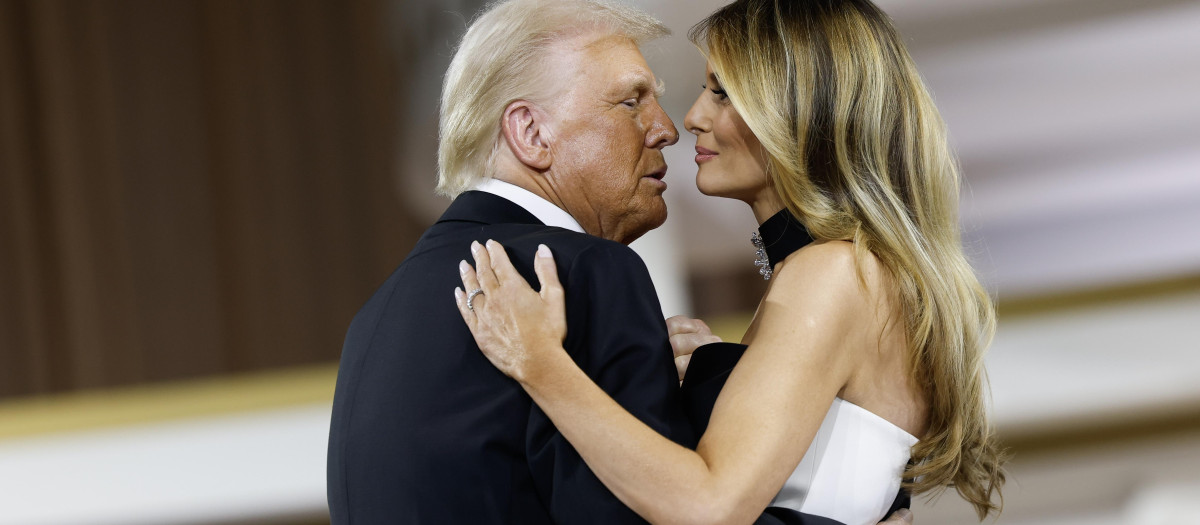 Donald y Melania Trump, en el baile inaugural de mandato