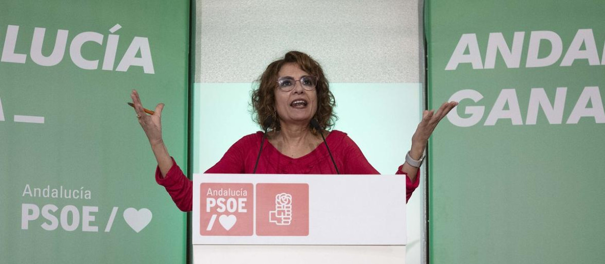 La secretaria general del PSOE andaluz, María Jesús Montero, en un acto de partido en Córdoba