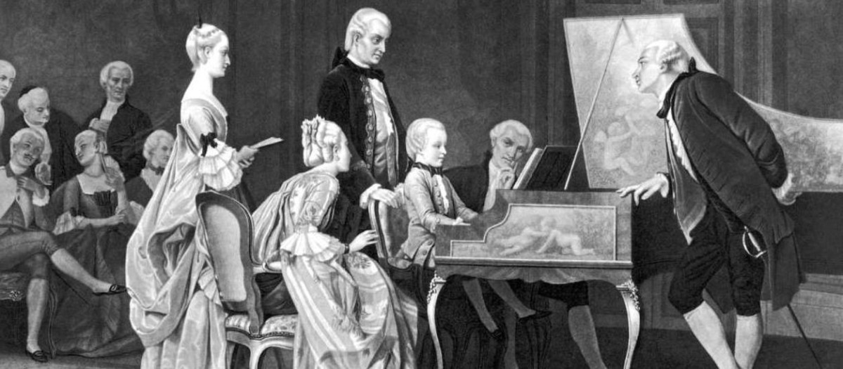El joven Mozart al piano por Gustave Boulanger