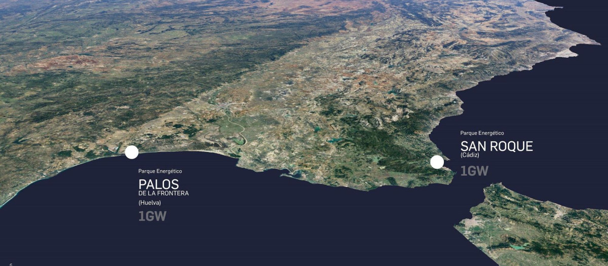 Ubicación de las instalaciones del Valle del Hidrógeno Verde