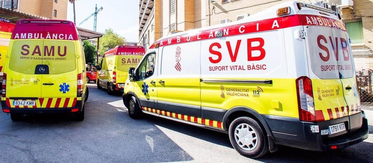 Ambulancias del SAMU y SVB