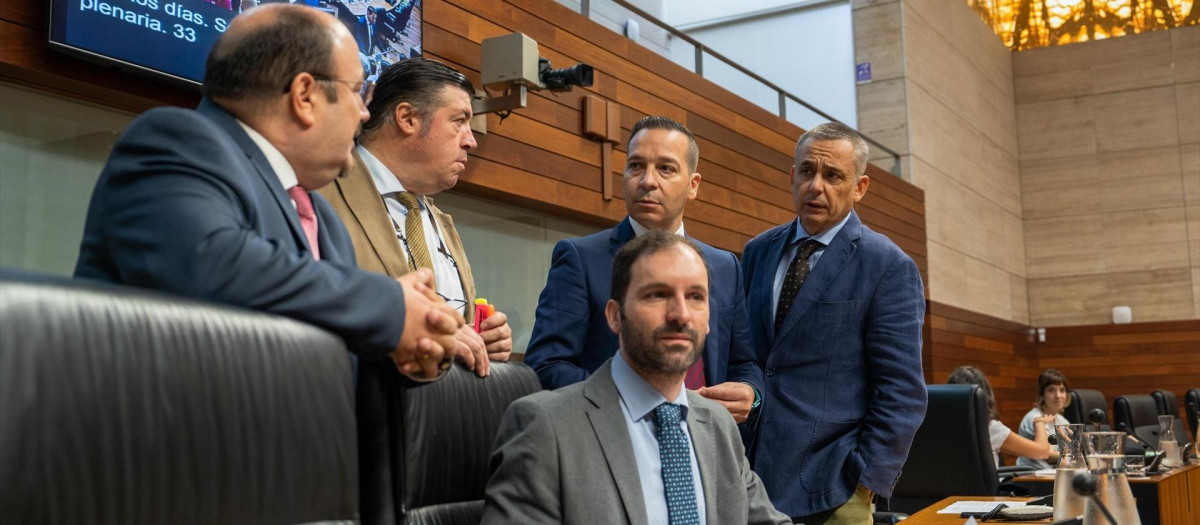 Los cinco diputados de Vox en la Asamblea de Extremadura