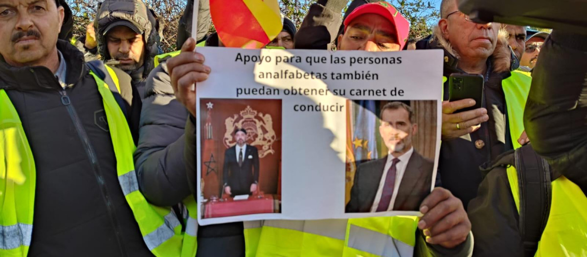 Protestas de algunos de los conductores afectados