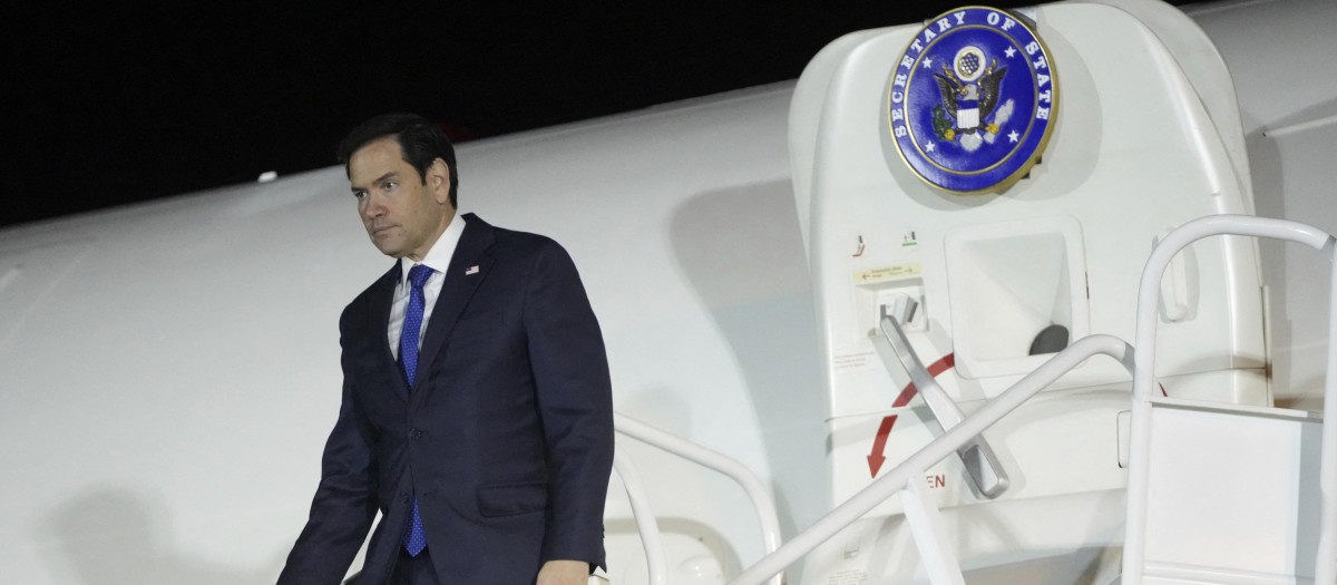 El secretario de Estado de EE. UU., Marco Rubio, llegando a Panamá