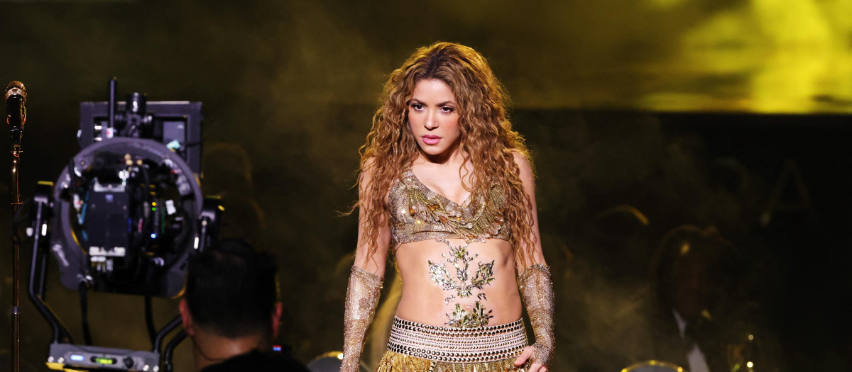 Shakira, en un momento de su actuación