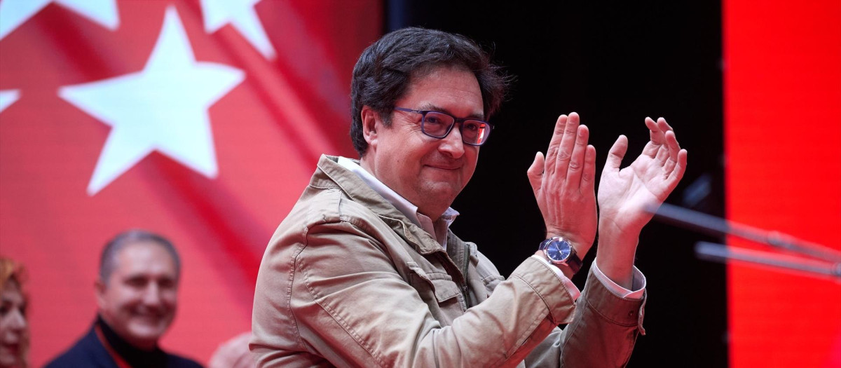 El secretario general del PSOE-M y ministro para la Transformación Digital y de la Función Pública, Óscar López