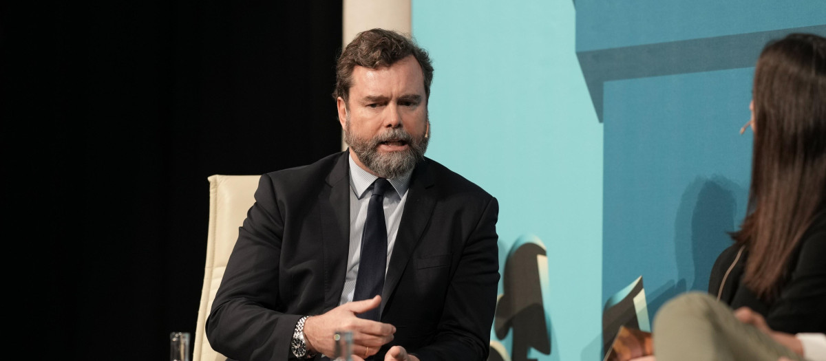 Iván Espinosa de los Montero, durante la mesa redonda organizada por la Fundación Cajasol en Sevilla