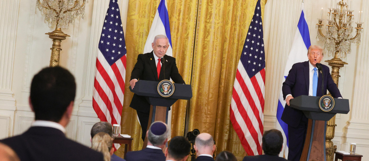 El primer ministro israelí, Benjamin Netanyahu, y el presidente estadounidense, Donald Trump
