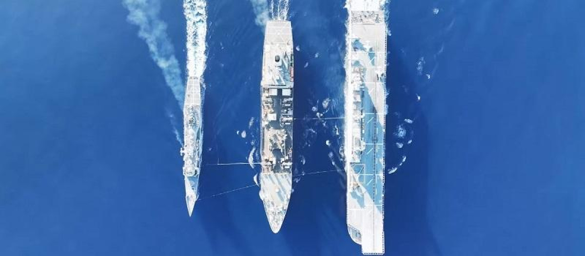 Vista aérea del Grupo de Combate Expedicionario Dédalo 25
