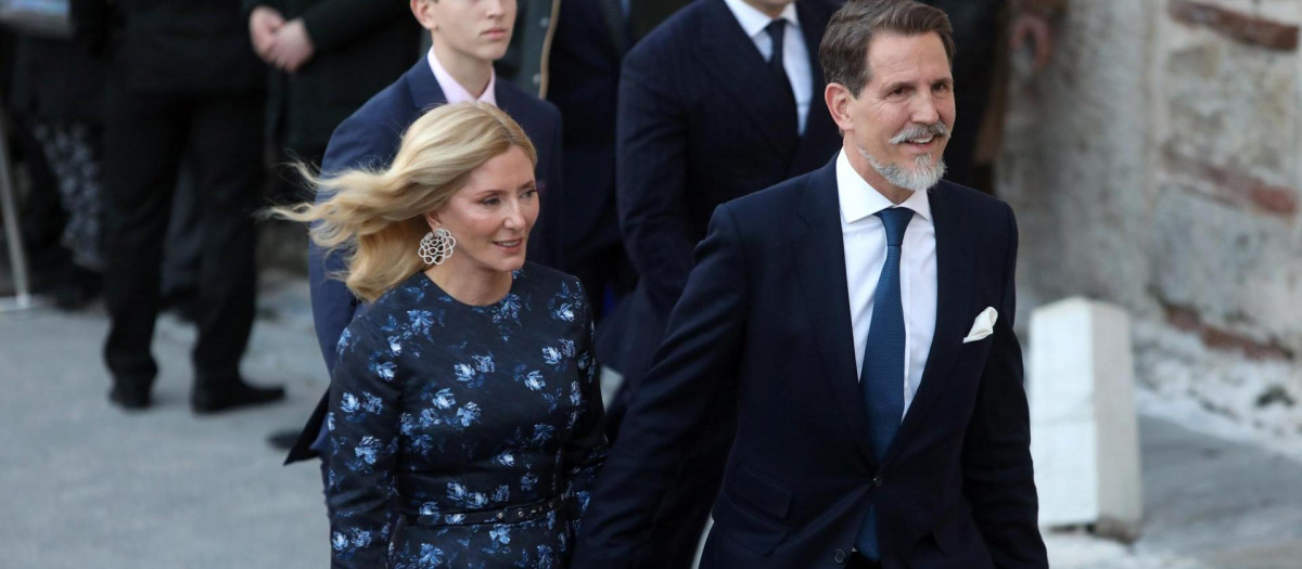 Pablo, ex Príncipe Heredero de Grecia, y su esposa Marie-Chantal