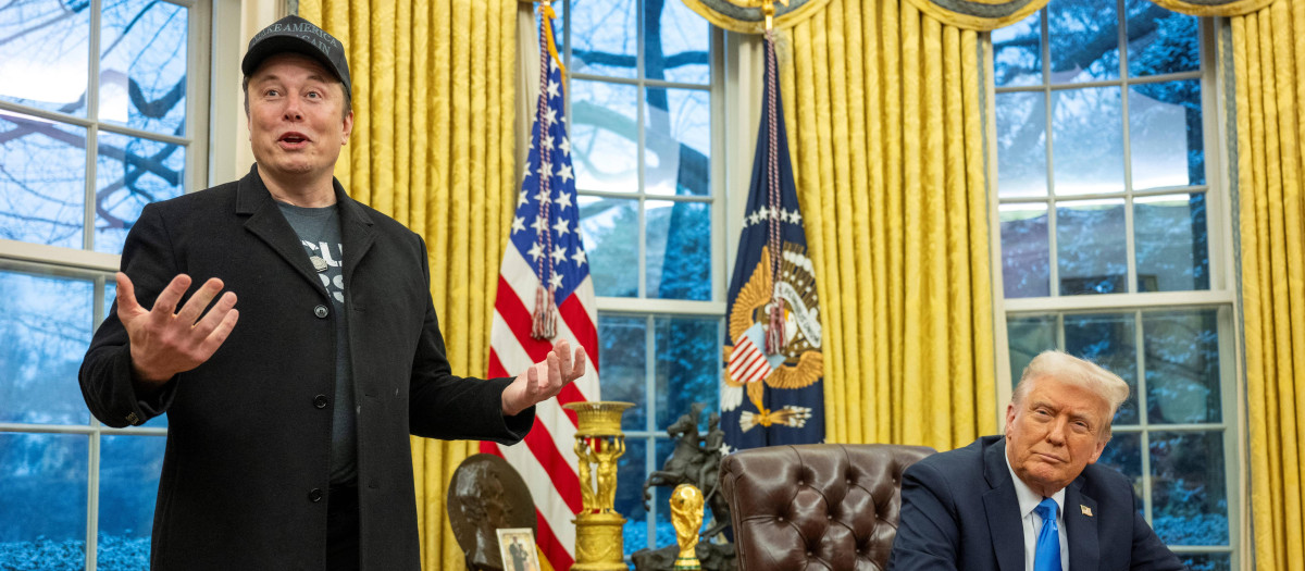 Elon Musk en la Casa Blanca junto a Trump