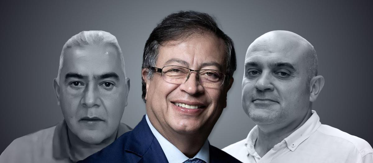 Montaje con el presidente colombiano Gustavo Petro