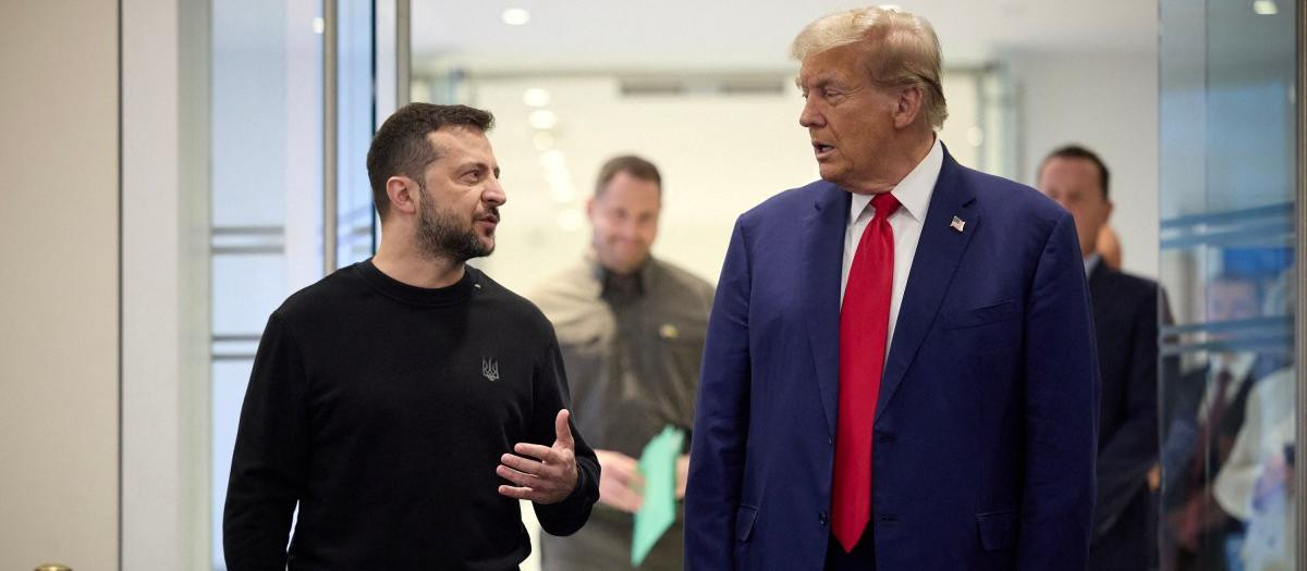 El presidente Zelenski con Trump durante la Asamblea General de las Naciones Unidas