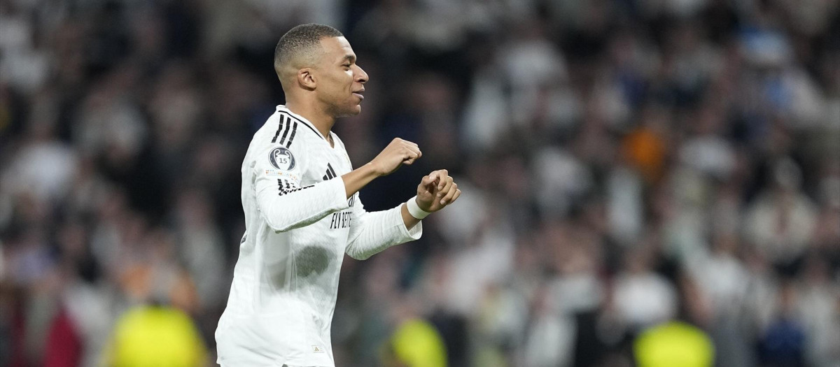 Kylian Mbappé, en el partido contra el Manchester City